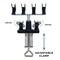 Universal Clamp-On 6-Airbrush Holder - Airbrush Accessories & Supplies for Garage or Workspace